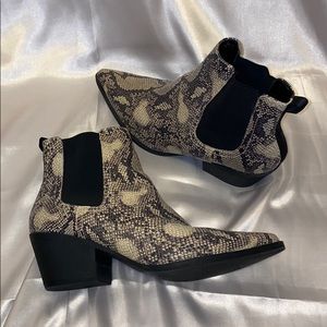 Snakeskin Booties